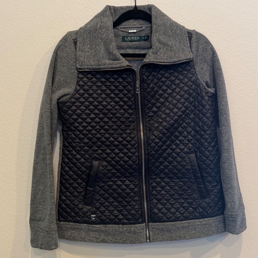 Lauren Ralph Lauren Hooded Quilted Jacket Taupe XSmall